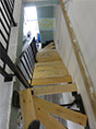 Лестница с забежными временными ступенями. п.Ропша.