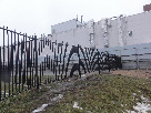 Заборные секции с литыми пиками Л-9, порошковая окраска RAL 9005 на Московском пр.